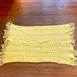 Handmade yellow throw